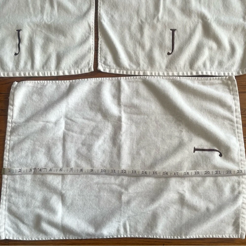 Sonoma 100% Cotton Cream Monogram Hand Towels